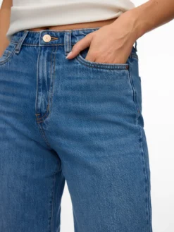 VMVEGA Hohe Taille Weiter Beinschnitt Jeans