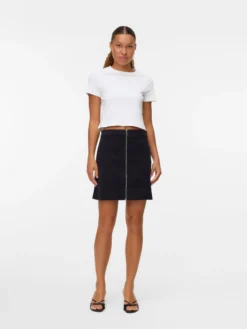 VMVIENNA Hohe Taille Cord Midirock