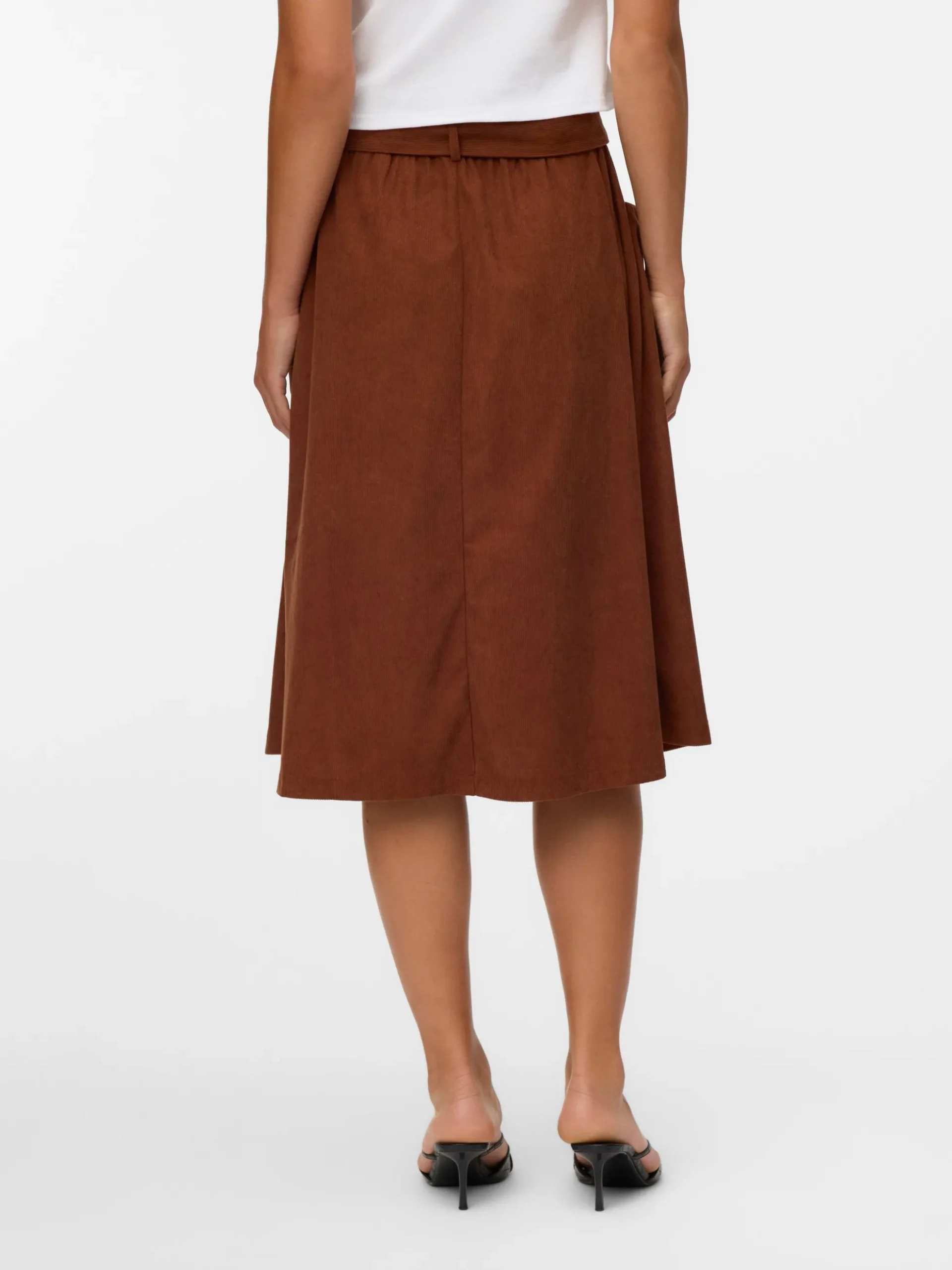 VMVILJA Hohe Taille Cord Midirock