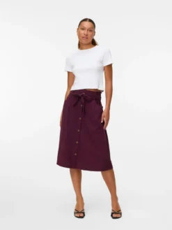 VMVILJA Hohe Taille Cord Midirock