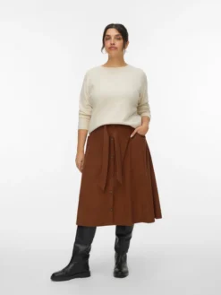 VMVILJA Hohe Taille Cord Midirock