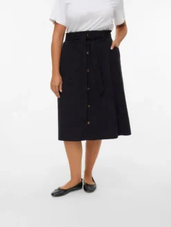 VMVILJA Hohe Taille Cord Midirock