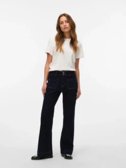 VMVIVIANNE Hohe Taille Ausgestellt Jeans