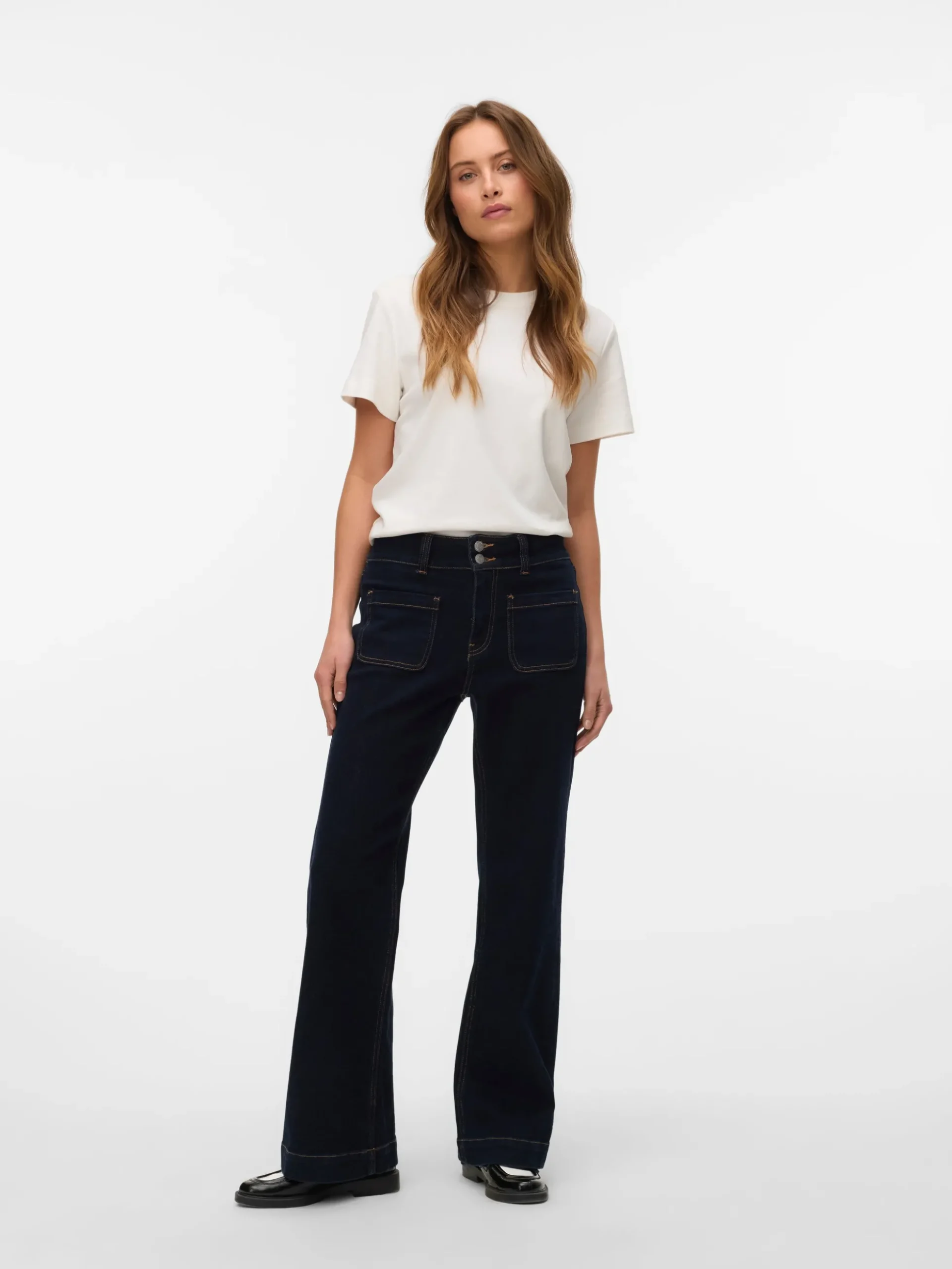 VMVIVIANNE Hohe Taille Ausgestellt Jeans